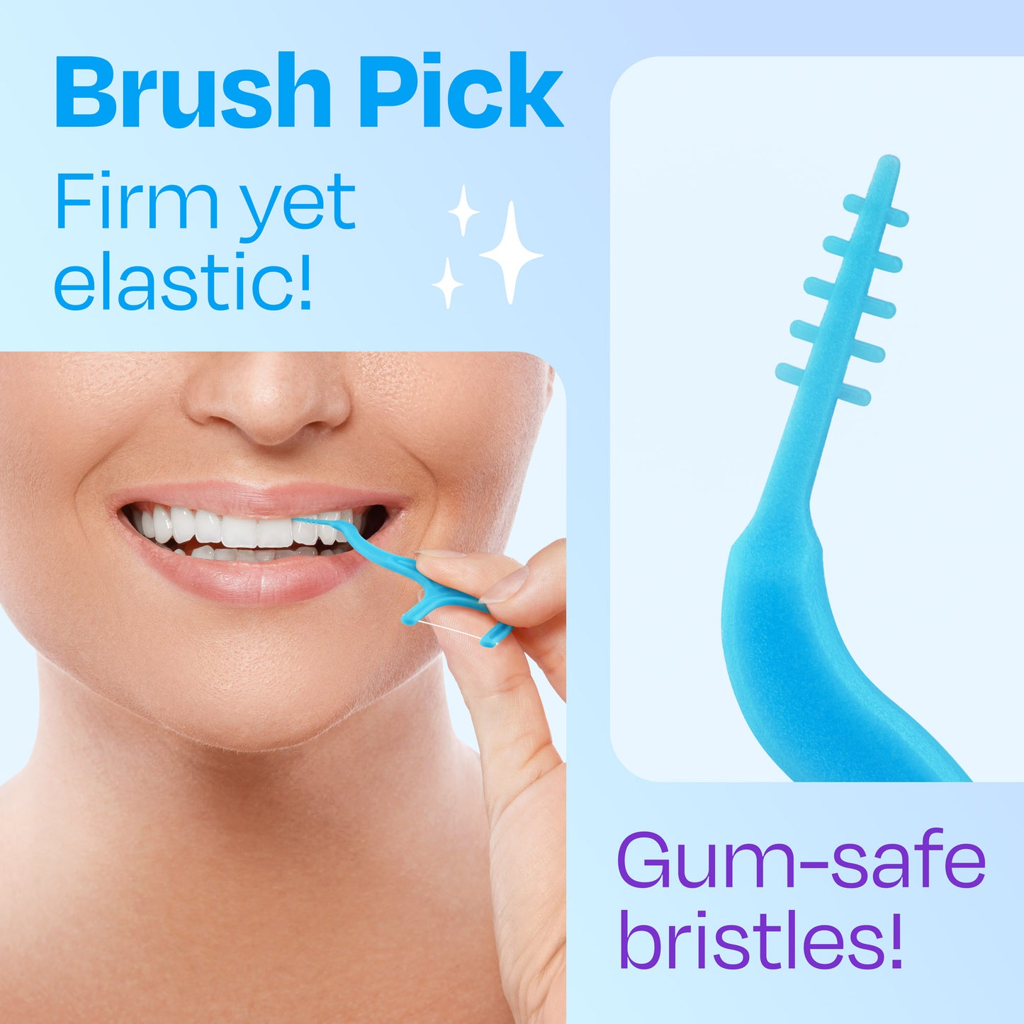 Trueocity Dental Flossers Brush Picks 4 Pack w/ Travel Case (200 Total Count), Dental Floss Glides Easy Between Teeth, Flosser Helps Prevent Tooth Decay & Gum Disease, Easy Grip Handle, Mint Flavored
