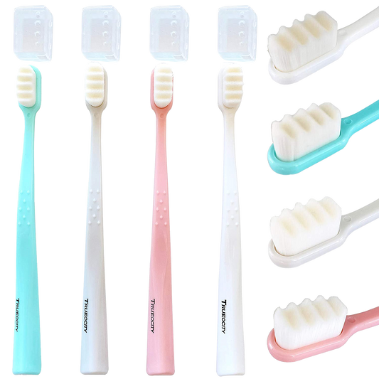 Extra Soft Toothbrush Micro Nano Toothbrush with 20,000 Bristles - 4 Pack