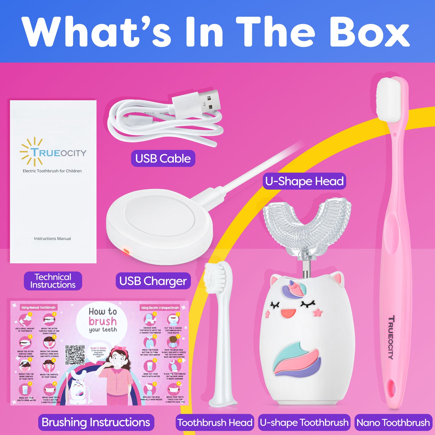 Kids U-Shape  Electric Toothbrush