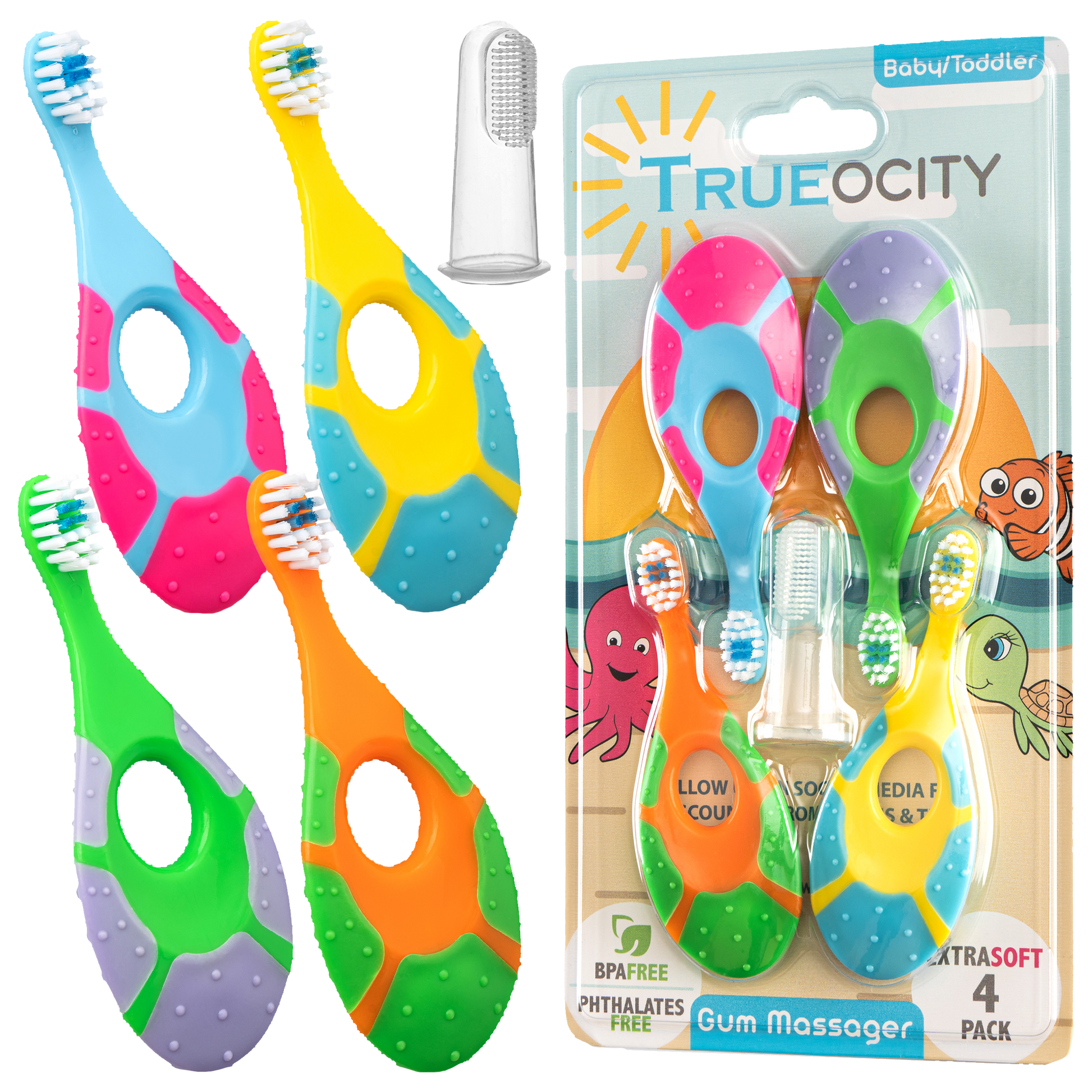 Best First Stage Baby Girls Spoons BPA Free, 4-Pack, Soft Silicone